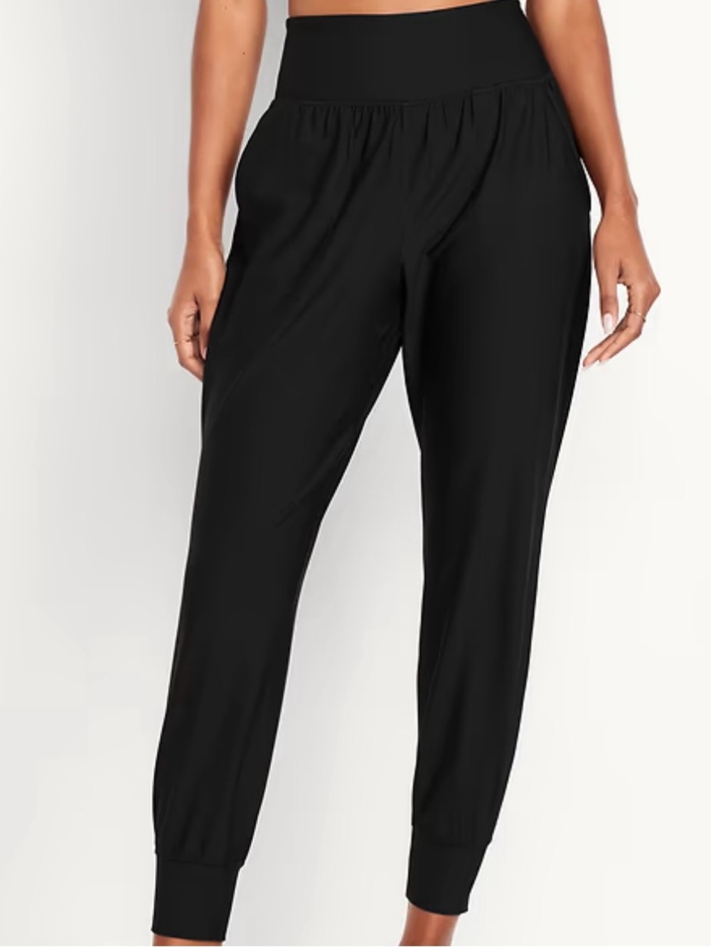 Old Navy Active High-Rise PowerSoft Pocket Joggers Black Women’s Medium Workout